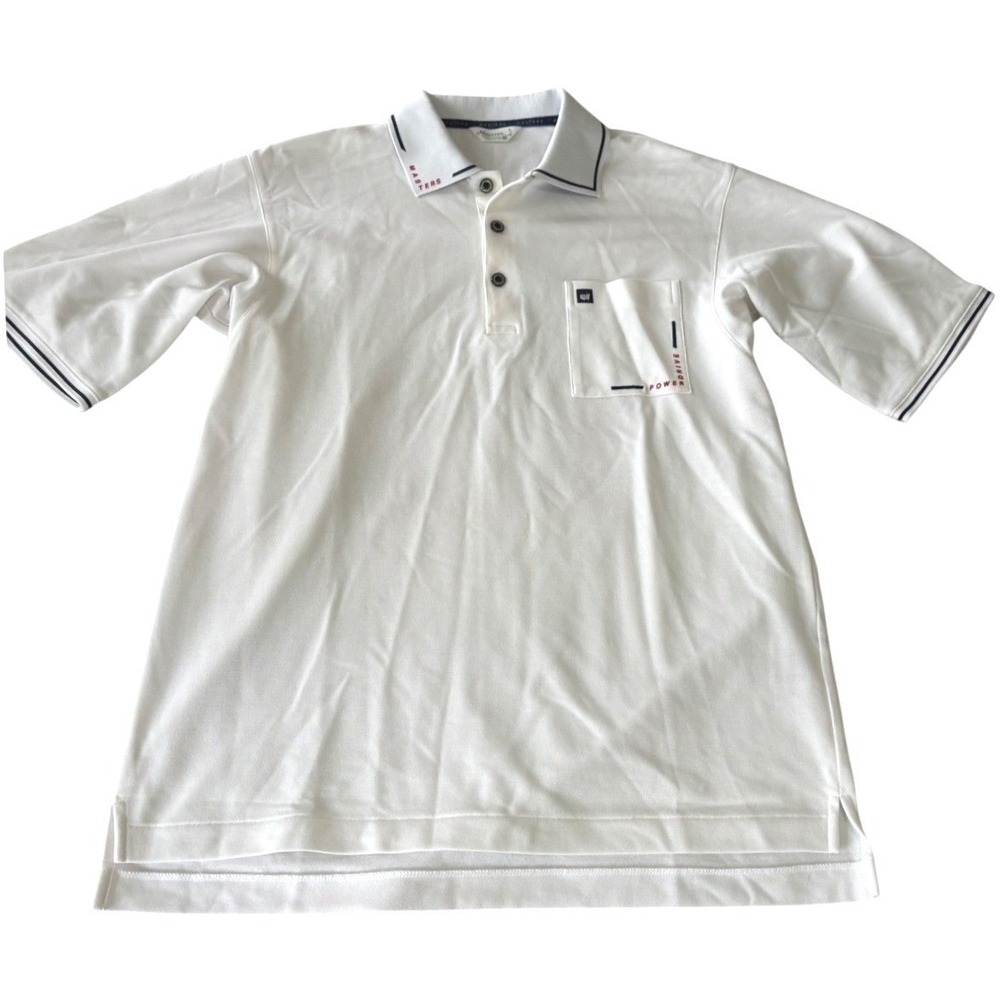 Masters Augusta National VTG Golf Polo Shirt Men M White Power Drive Tournament